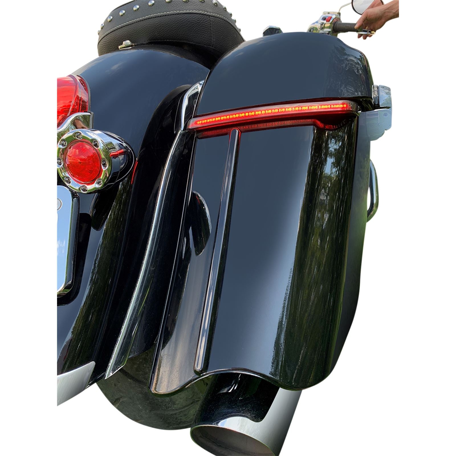 Custom Dynamics Saddlebag Trim for Indian - Gloss Black CD-IND-SB-T-B_1057605