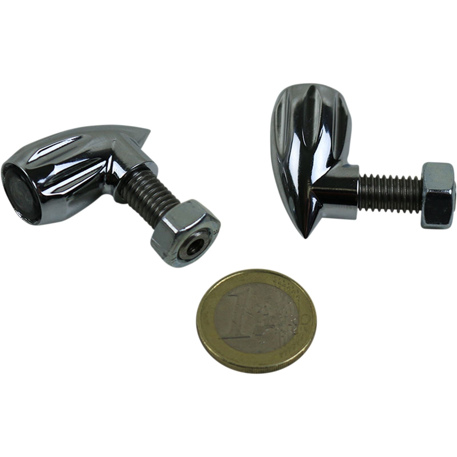 Kodlin USA 3-in-1 Bullet Grooved Turn Signals - Chrome [MPN: K68462]_891208