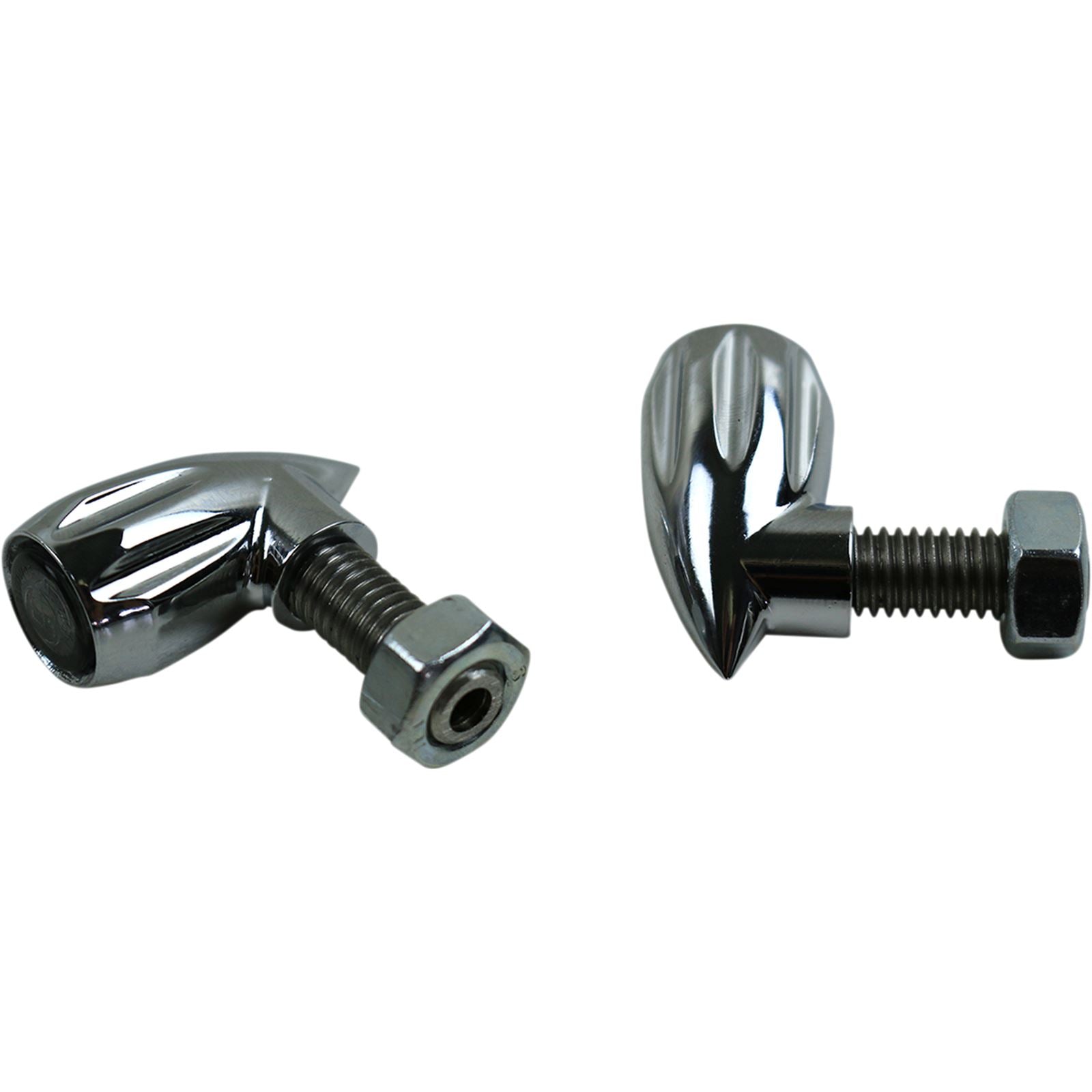 Kodlin USA 3-in-1 Bullet Grooved Turn Signals - Chrome [MPN: K68462]_891207