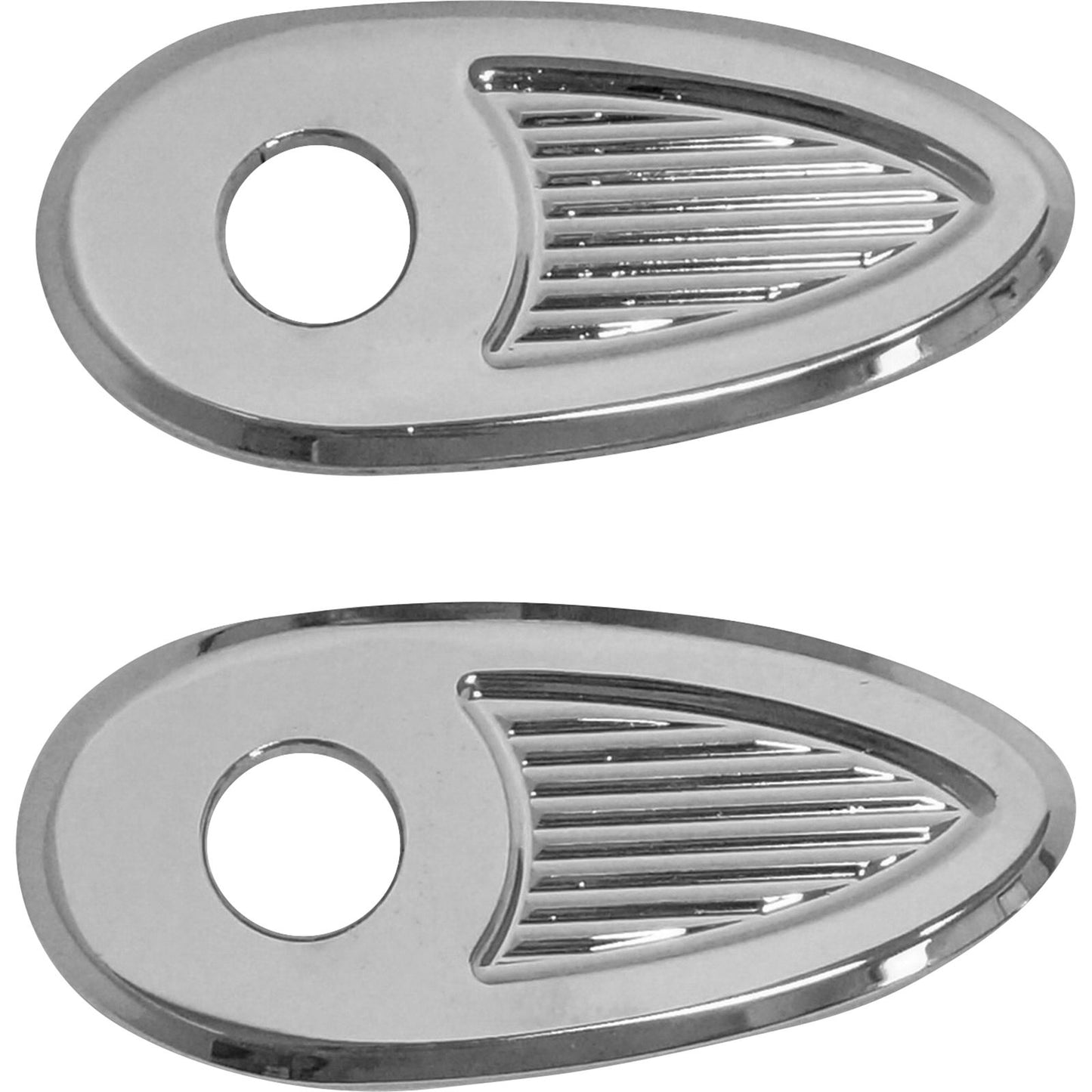 Kodlin USA Fender Strut Turn Signal Adapters/Cover Plates - Chrome [MPN: K68485]_729536