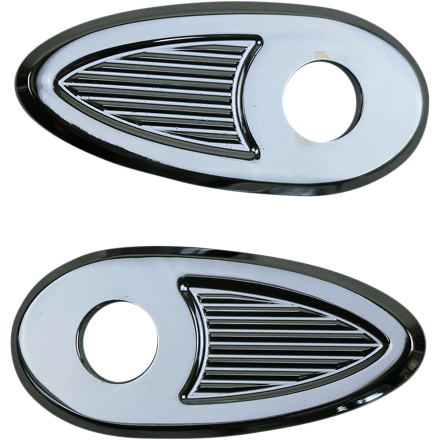 Kodlin USA Fender Strut Turn Signal Adapters/Cover Plates - Chrome [MPN: K68485]_891217