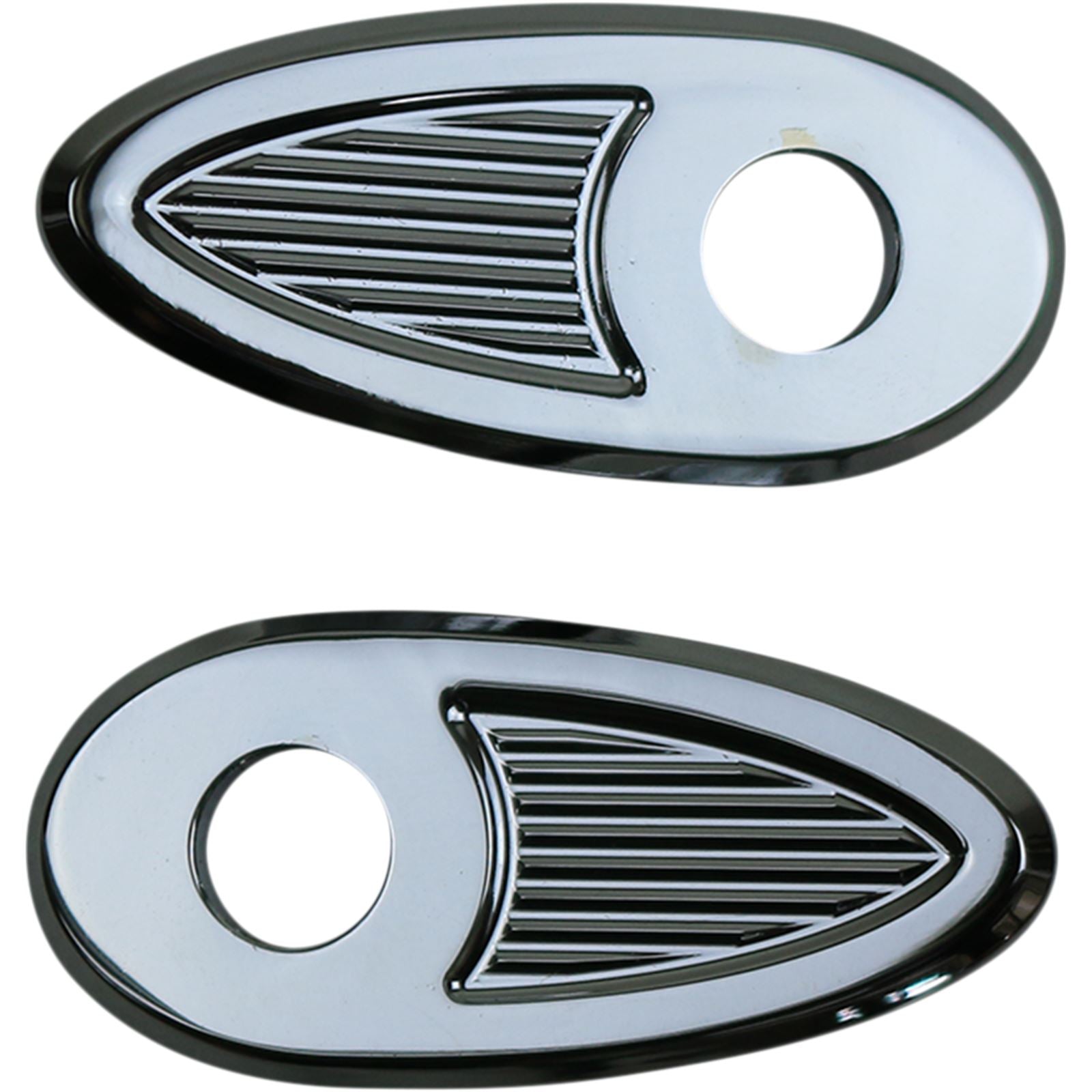 Kodlin USA Fender Strut Turn Signal Adapters/Cover Plates - Chrome [MPN: K68485]_891217