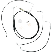 LA Choppers Handlebar Cable/Brake Line Kit 12"-14" - Black Vinyl [MPN: LA-8155KT-13B]_1057608