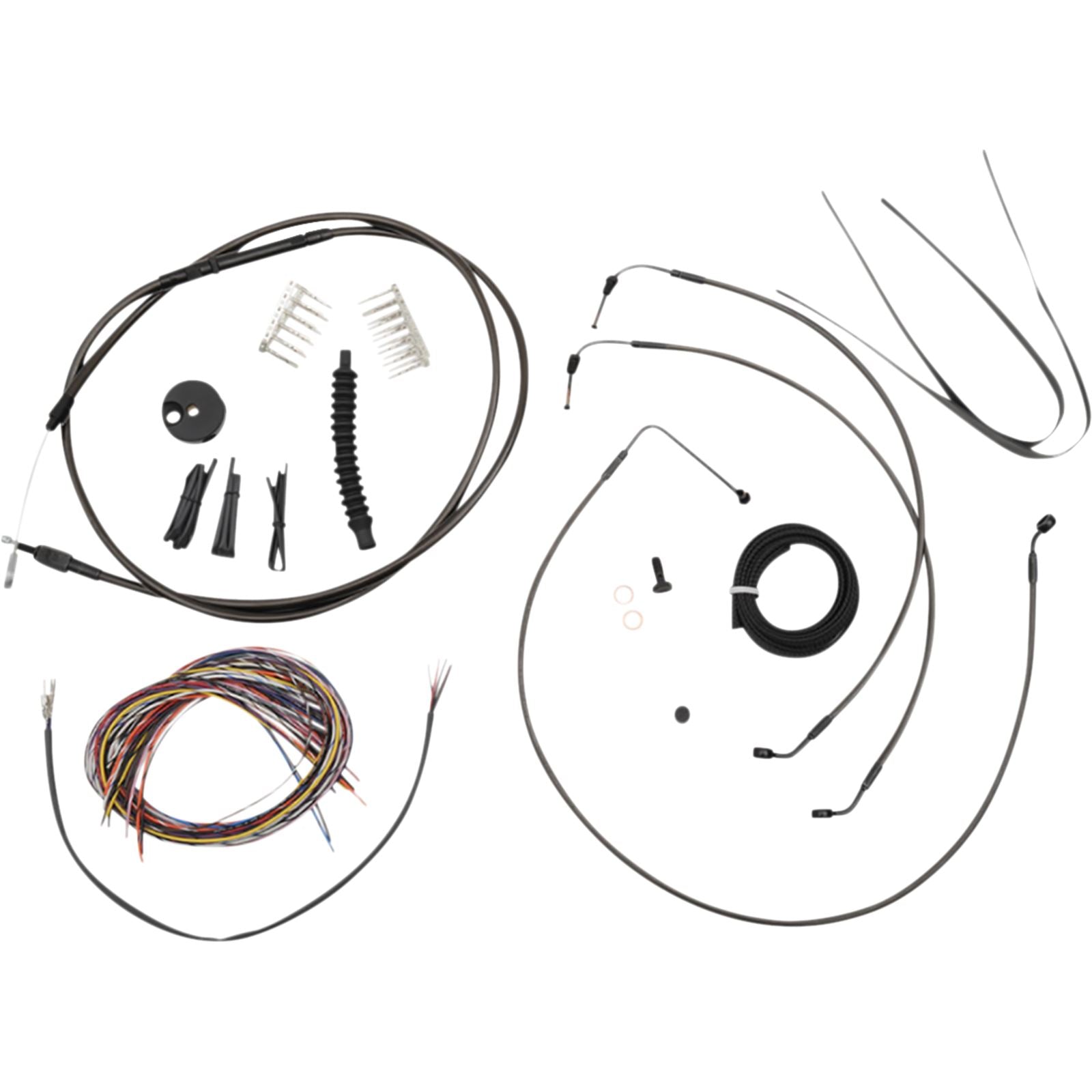 LA Choppers Cable Kit - 12" - 14" Ape Hanger Handlebars - Midnight [MPN: LA-8155KT2-13M]_1057612