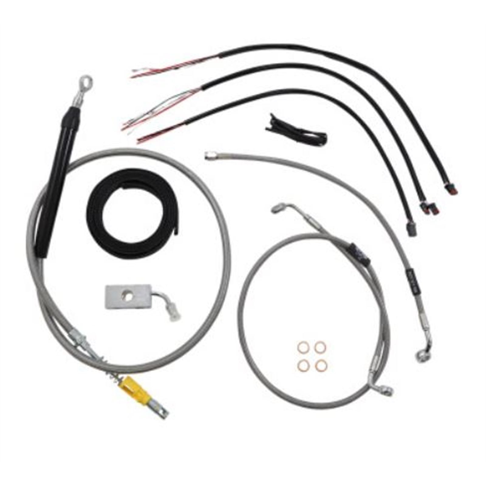 LA Choppers Handlebar Cable/Brake Line Kit 15" - 17" Ape Hanger Handlebars [MPN: LA-8155KT2-16]_875583