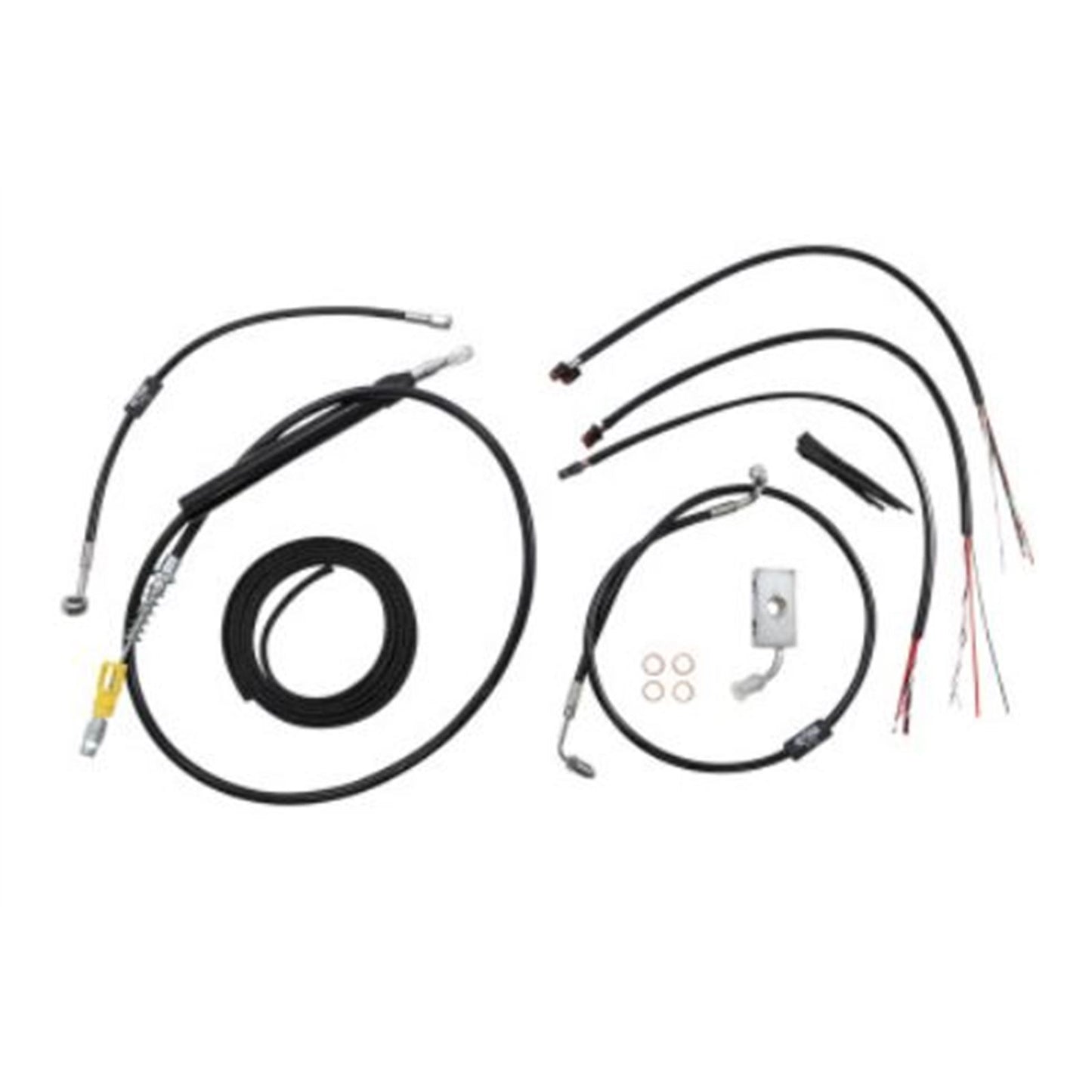 LA Choppers Handlebar Cable/Brake Line Kit 15" - 17" Ape Hanger Handlebars [MPN: LA-8155KT2-16B]_875584
