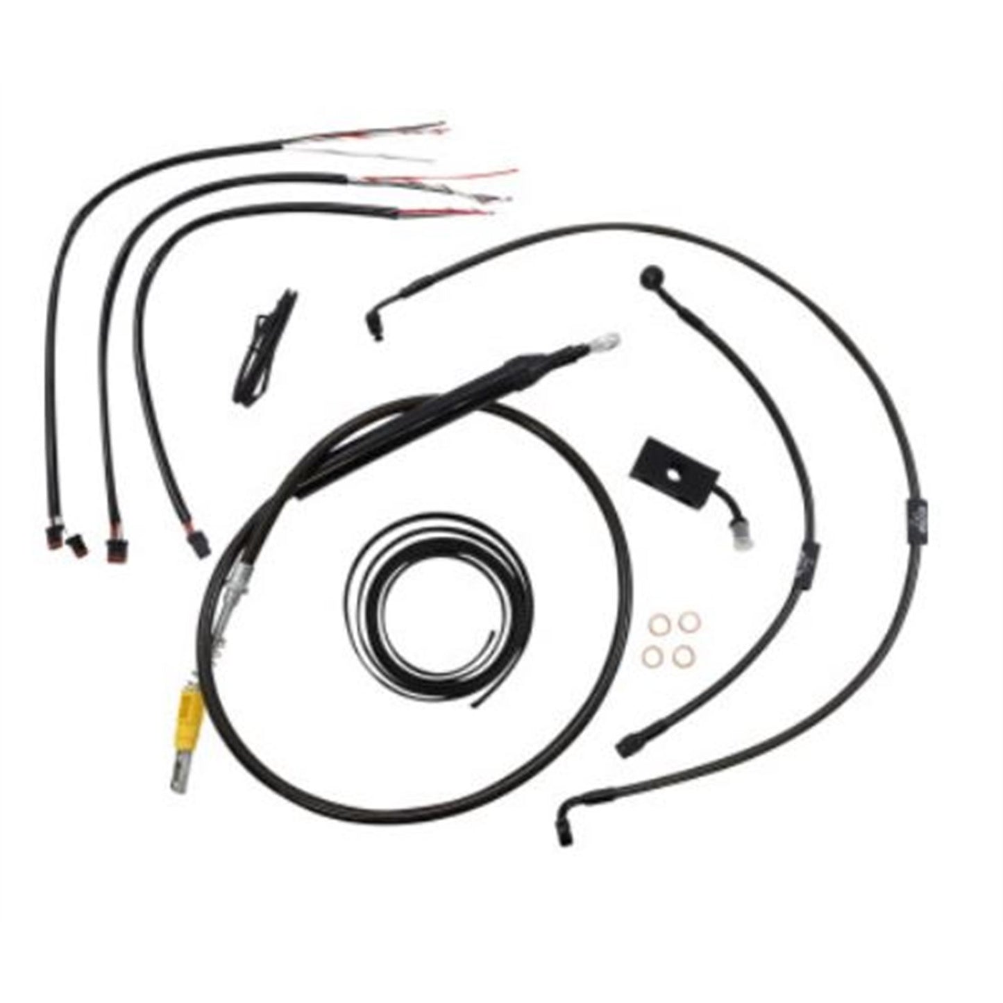 LA Choppers Cable Kit - 15" - 17" Ape Hanger Handlebars - Midnight [MPN: LA-8155KT2-16M]_875585