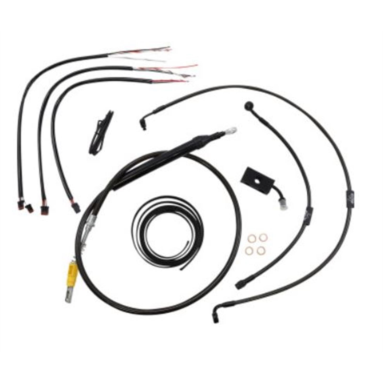 LA Choppers Cable Kit - 15" - 17" Ape Hanger Handlebars - Midnight [MPN: LA-8155KT2-16M]_875585