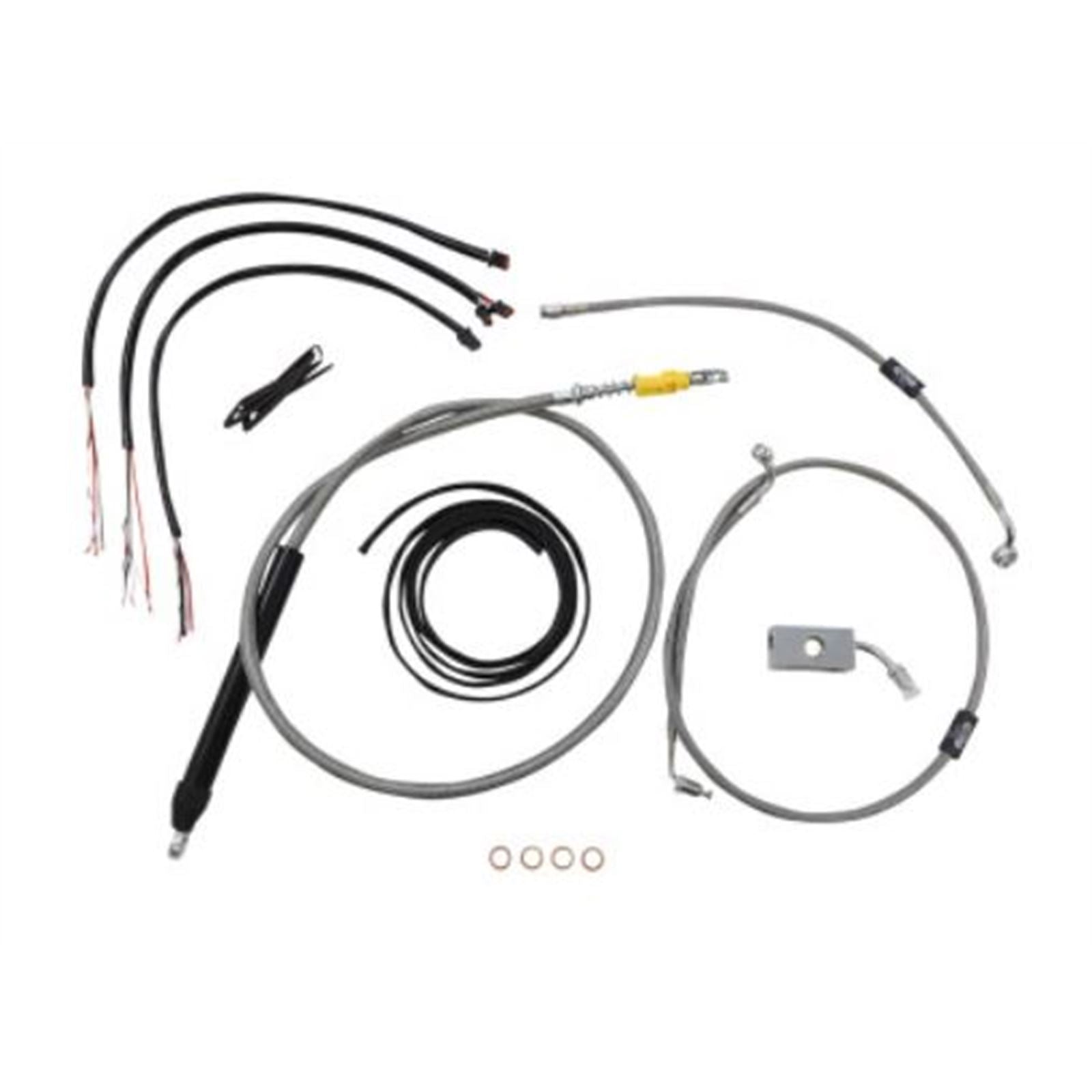 LA Choppers Handlebar Cable/Brake Line Kit 18" - 20" Ape Hanger Handlebars [MPN: LA-8155KT2-19]_875586