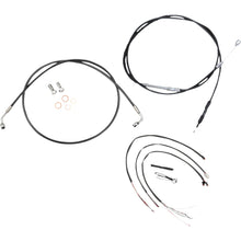 LA Choppers Handlebar Cable/Brake Line Kit 12"- 14"- Black Vinyl [MPN: LA-8156KT2-13B]_1057614