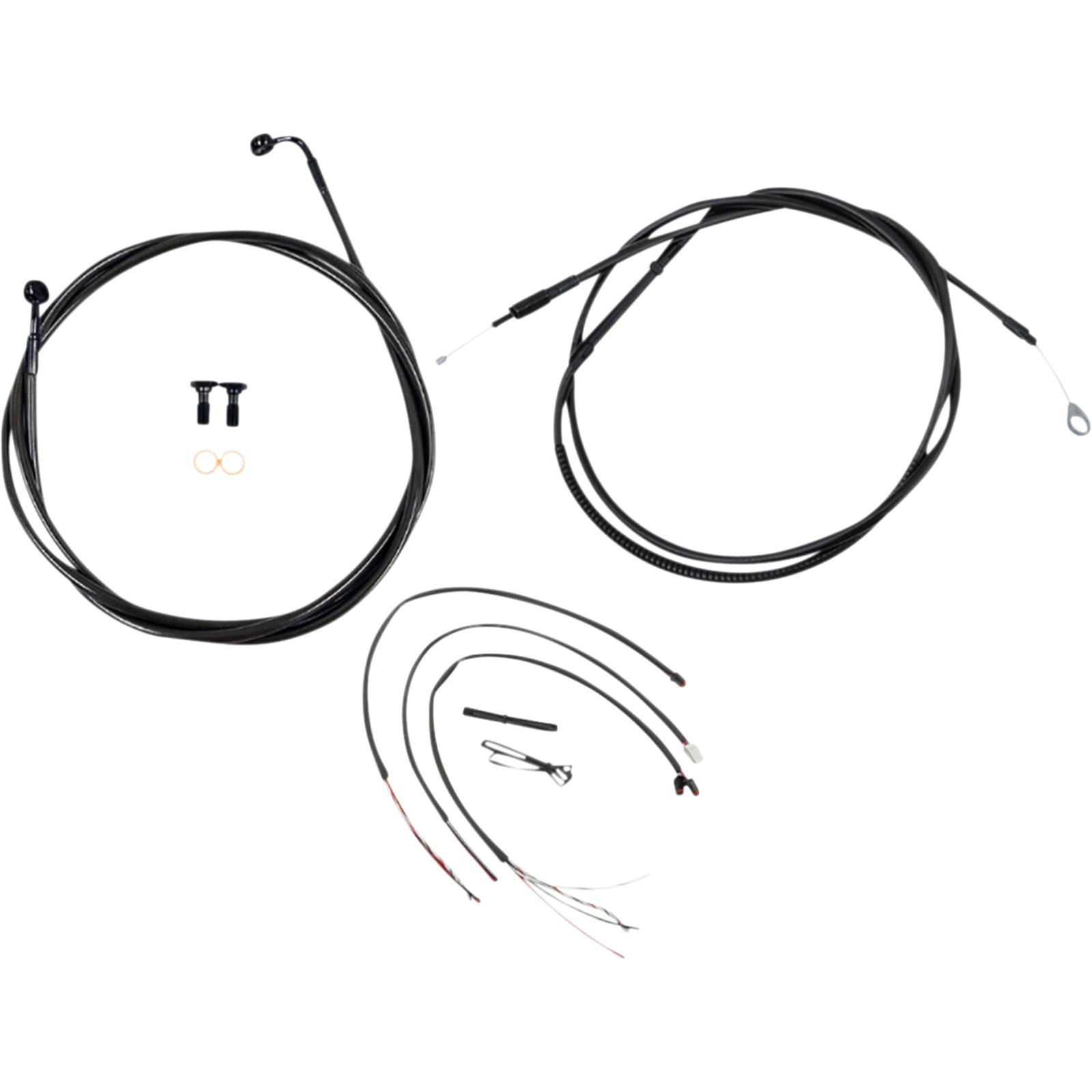 LA Choppers Cable Kit - 12" - 14" Ape Hanger Handlebars - Midnight [MPN: LA-8156KT2-13M]_1057615