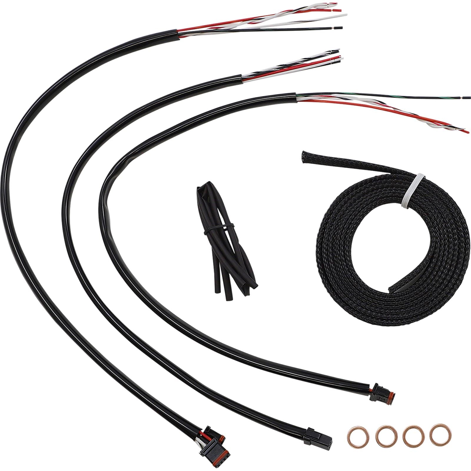 LA Choppers Cable/Brake Line Kit - Quick Connect 15"-17" Black [MPN: LA-8156KT2-16B]_1091755