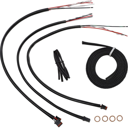 LA Choppers Cable/Brake Line Kit - Quick Connect 15"-17" Black [MPN: LA-8156KT2-16B]_1091755