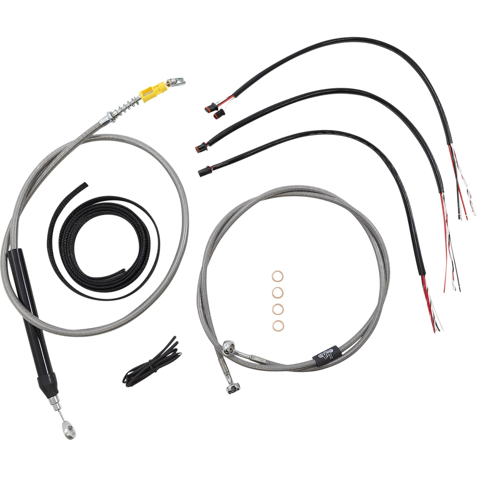 LA Choppers Cable/Brake Line Kit - Quick Connect 18"- 20" Stainless [MPN: LA-8156KT2-19]_1091733
