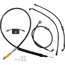 LA Choppers Handlebar Cable/Brake Line Kit - 12" - 14" - Midnight [MPN: LA-8157KT-13M]_1096405