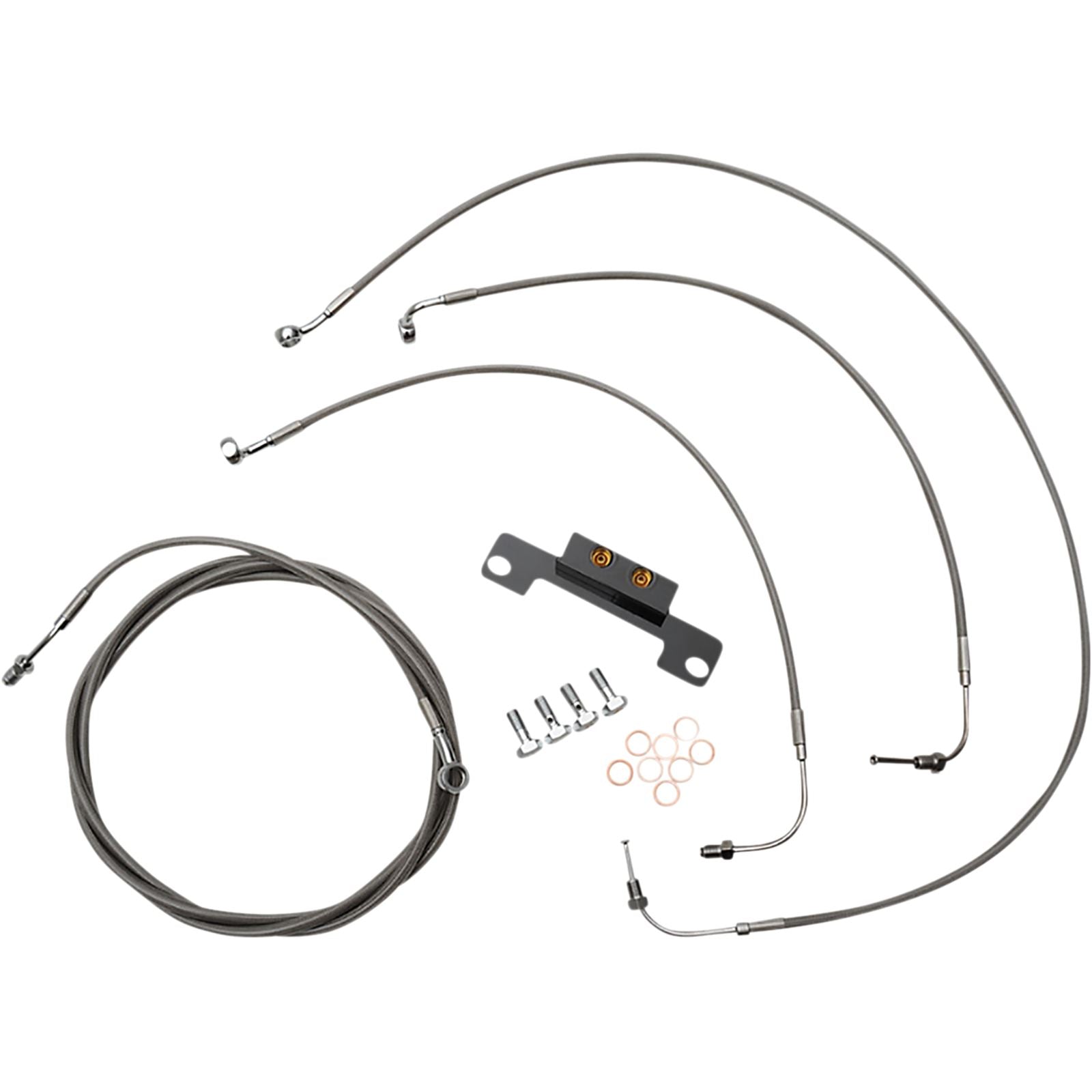 LA Choppers Cable/Brake Line Kit - Stainless Steel [MPN: LA-8056KT-08]_1057572