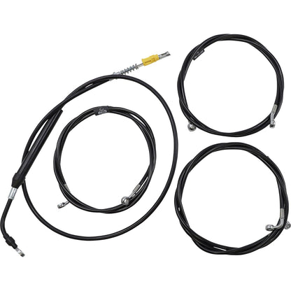 LA Choppers Handlebar Cable/Brake Line Kit - 18" - 20" - Black Vinyl [MPN: LA-8056KT-19B]_1096409