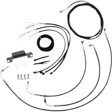 LA Choppers Cable/Brake Line Kit - Complete - Stock Ape Hanger - Black Vinyl [MPN: LA-8056KT2-08B]_1057576