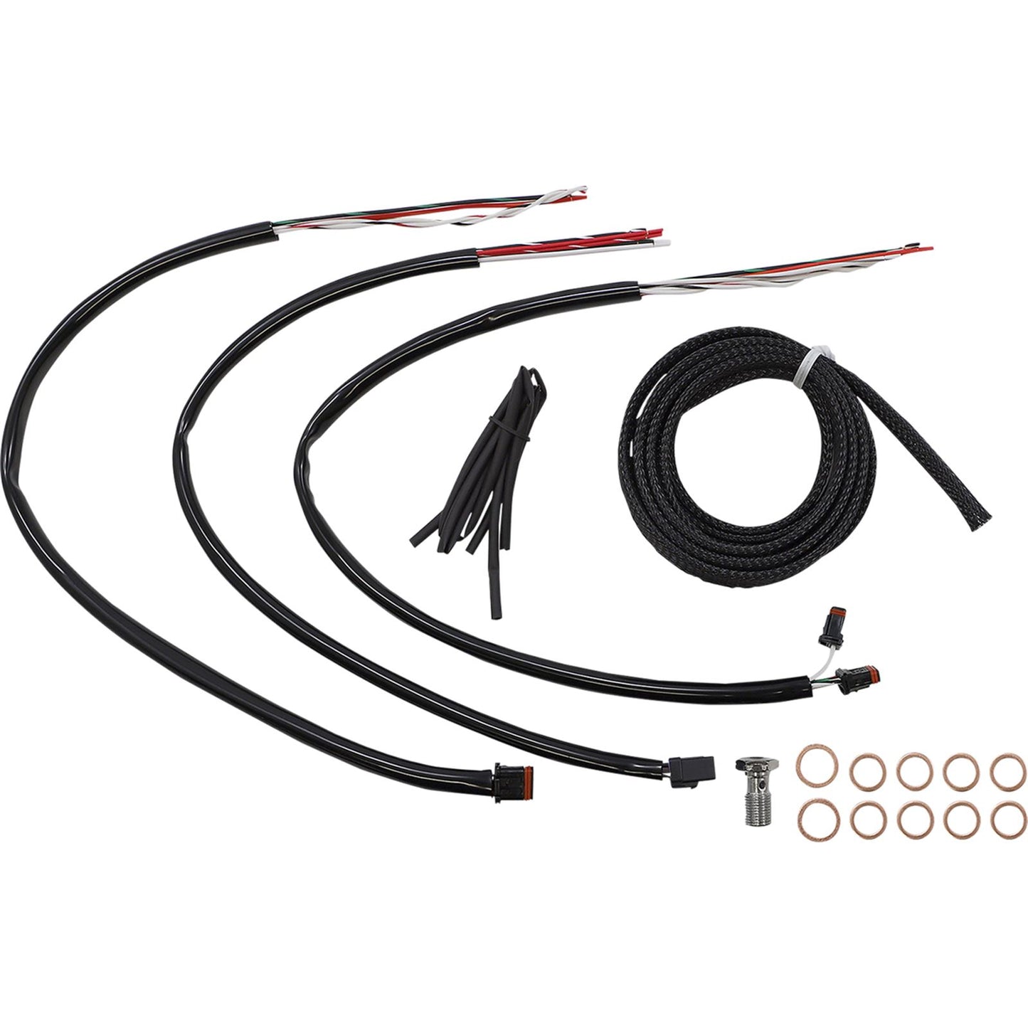 LA Choppers Cable/Brake Line Kit - Complete - 12"-14" Black Vinyl Ape Hangers [MPN: LA-8056KT2-13B]_1091719