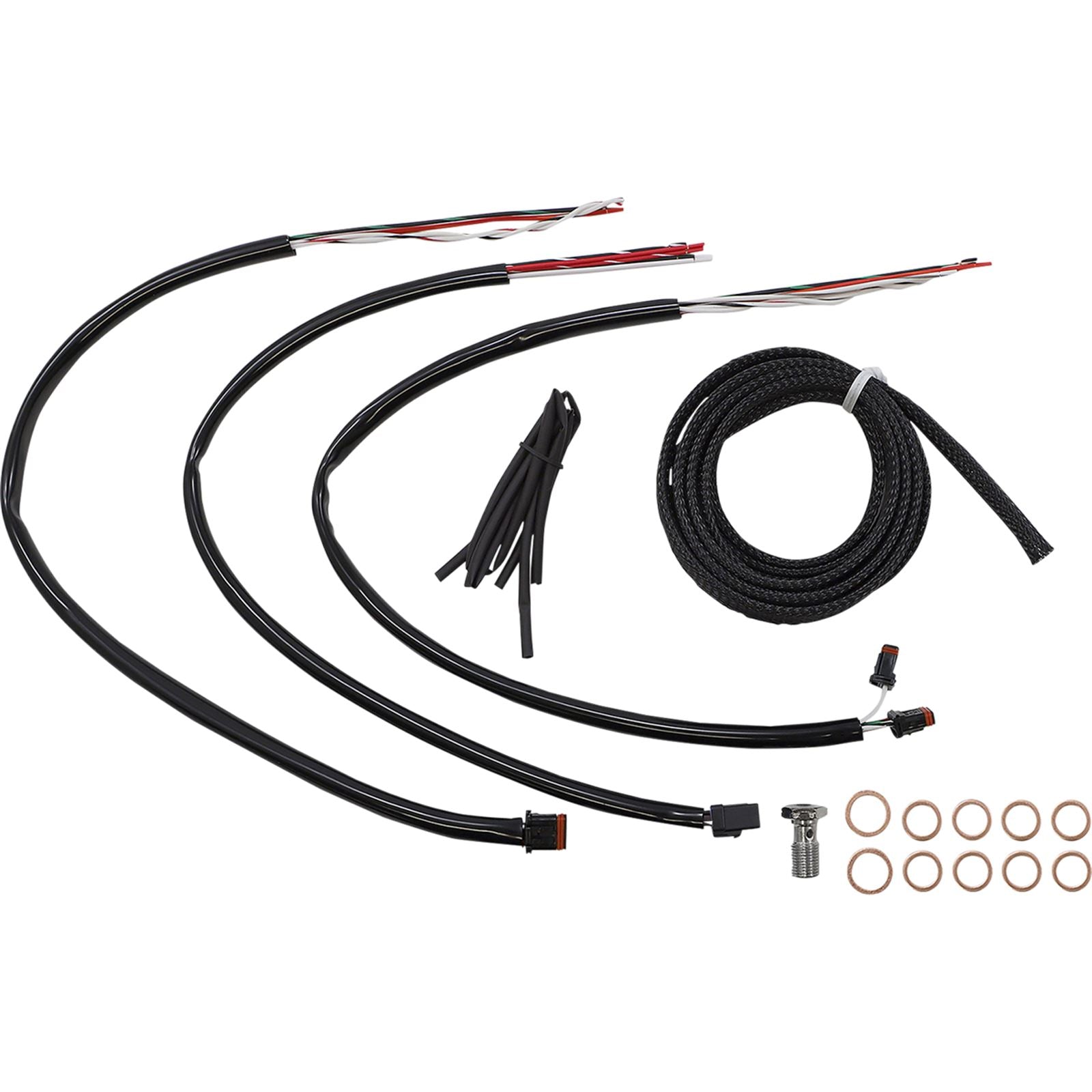 LA Choppers Cable/Brake Line Kit - Complete - 12"-14" Black Vinyl Ape Hangers [MPN: LA-8056KT2-13B]_1091719