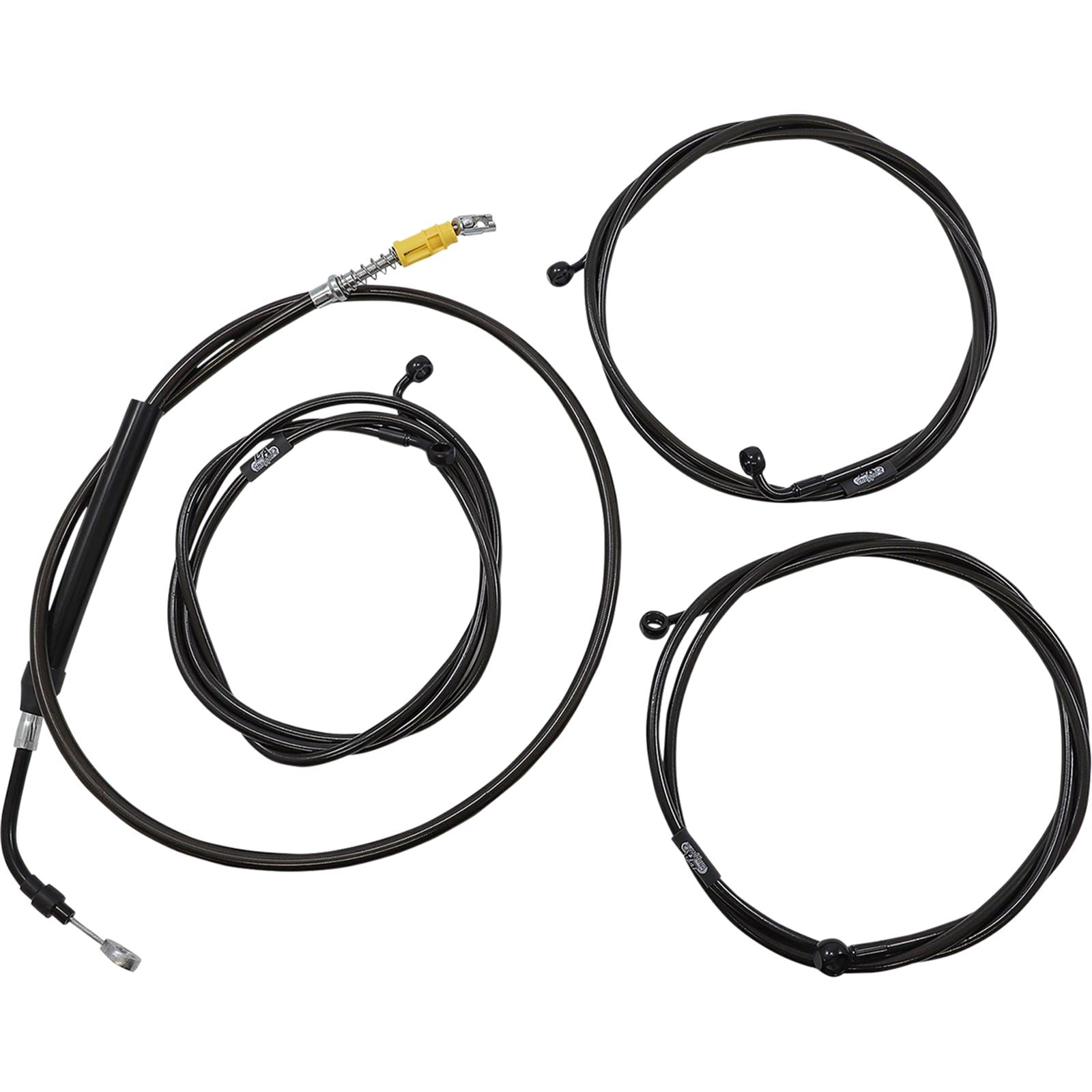 LA Choppers Cable Kit - 18" - 20" for Ape Hanger Handlebars - ABS - Midnight [MPN: LA-8056KT3-19M]_1096431