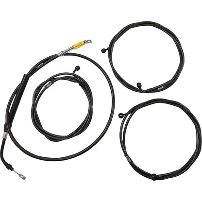 LA Choppers Cable Kit - 18" - 20" for Ape Hanger Handlebars - ABS - Midnight [MPN: LA-8056KT3-19M]_1096431