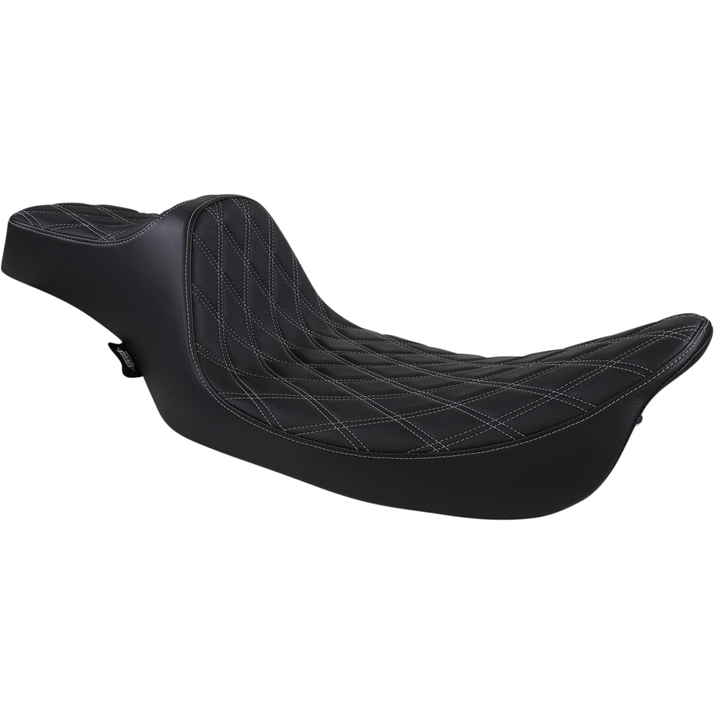 Drag Specialties Extended Reach Predator III Seat - Double Diamond - Silver 0801-1370_1057587