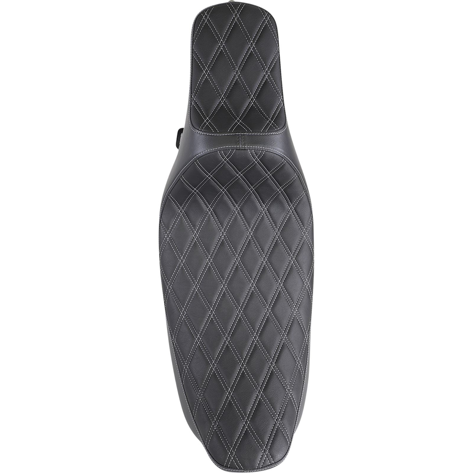 Drag Specialties Extended Reach Predator III Seat - Double Diamond - Silver 0801-1370_1057590