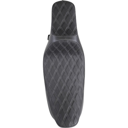 Drag Specialties Extended Reach Predator III Seat - Double Diamond - Silver 0801-1370_1057590