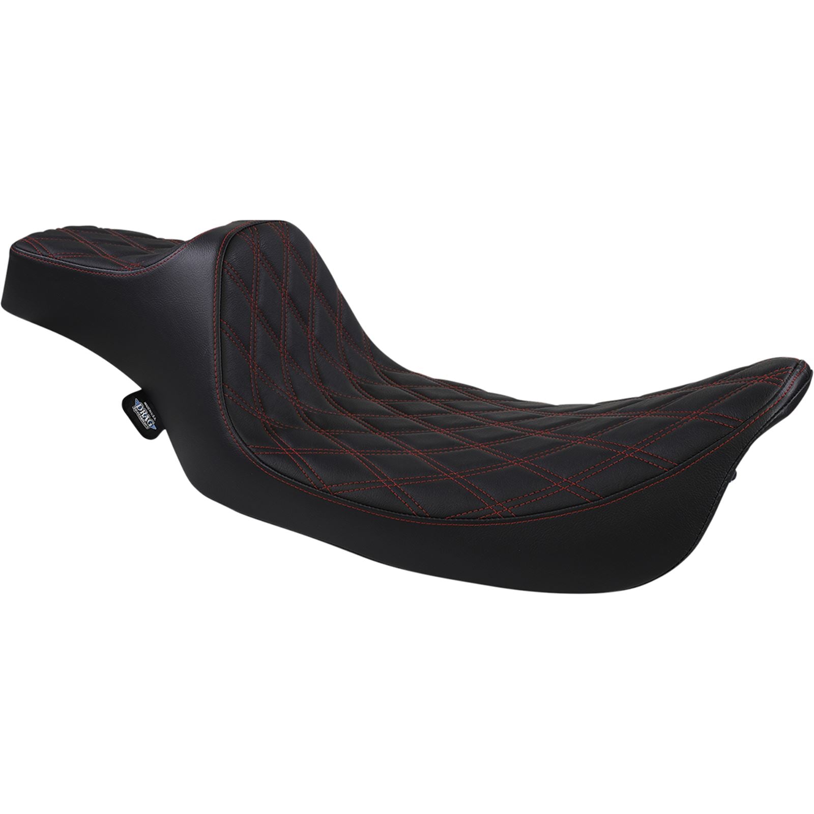 Drag Specialties Extended Reach Predator III Seat - Double Diamond - Red 0801-1371_1057619