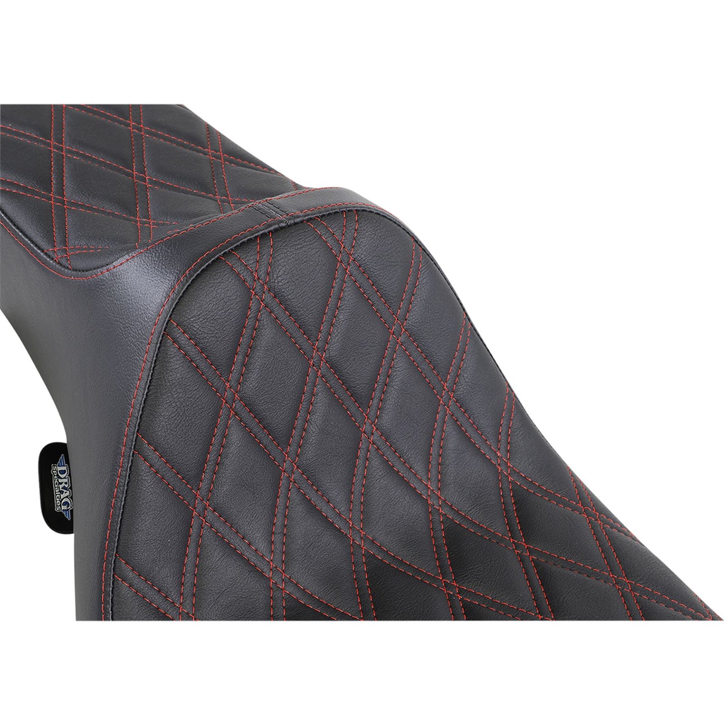 Drag Specialties Extended Reach Predator III Seat - Double Diamond - Red 0801-1371_1057620