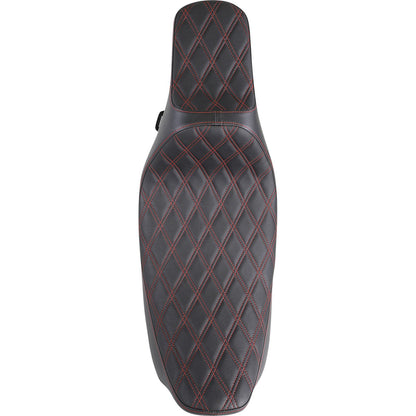Drag Specialties Extended Reach Predator III Seat - Double Diamond - Red 0801-1371_1057646