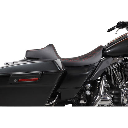 Drag Specialties Extended Reach Predator III Seat - Double Diamond - Red 0801-1371_1057648