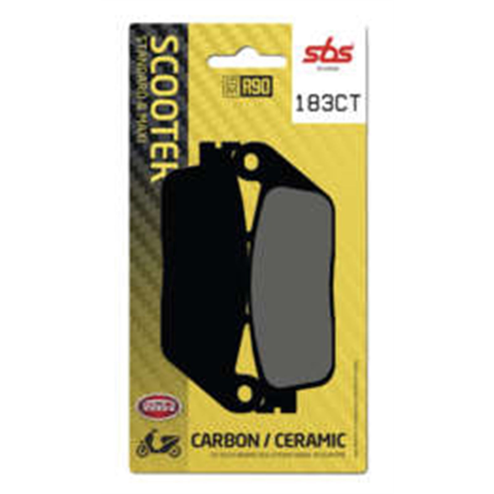 SBS Front Carbon Scooter Brake Pads for Kymco Honda BMW Suzuki Peugot [MPN: 183CT]_984815