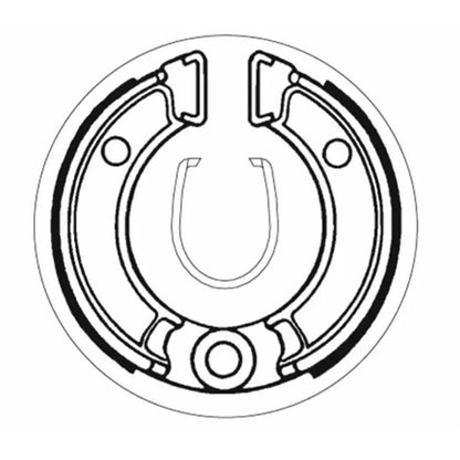 SBS Brake Shoes with Springs for Honda/ Peugeot/ Suzuki/ Yamaha - Front/Rear [MPN: 2010]_1399728