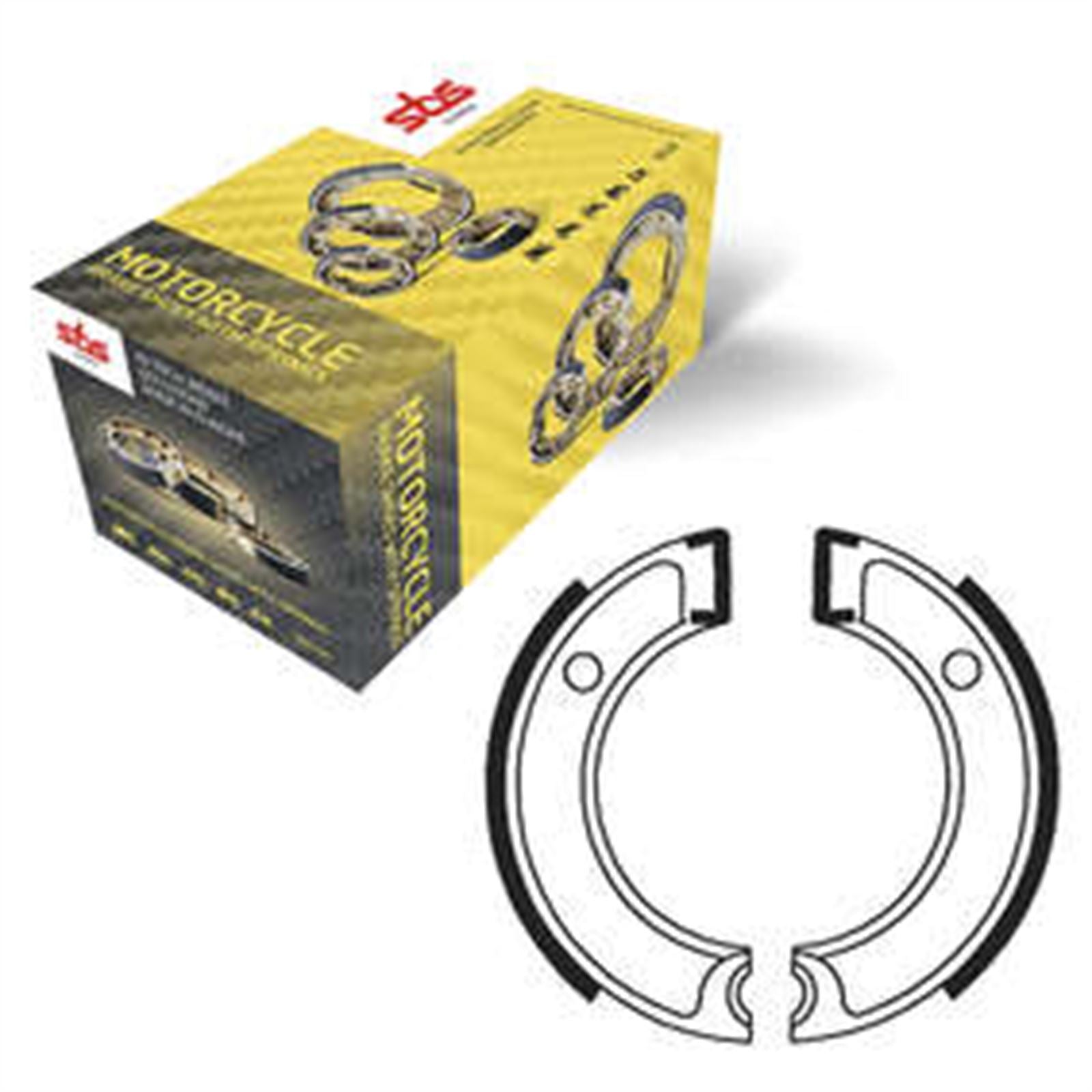 SBS Brake Shoes with Springs for Yamaha/ MBK - Front/Rear [MPN: 2112]_981602