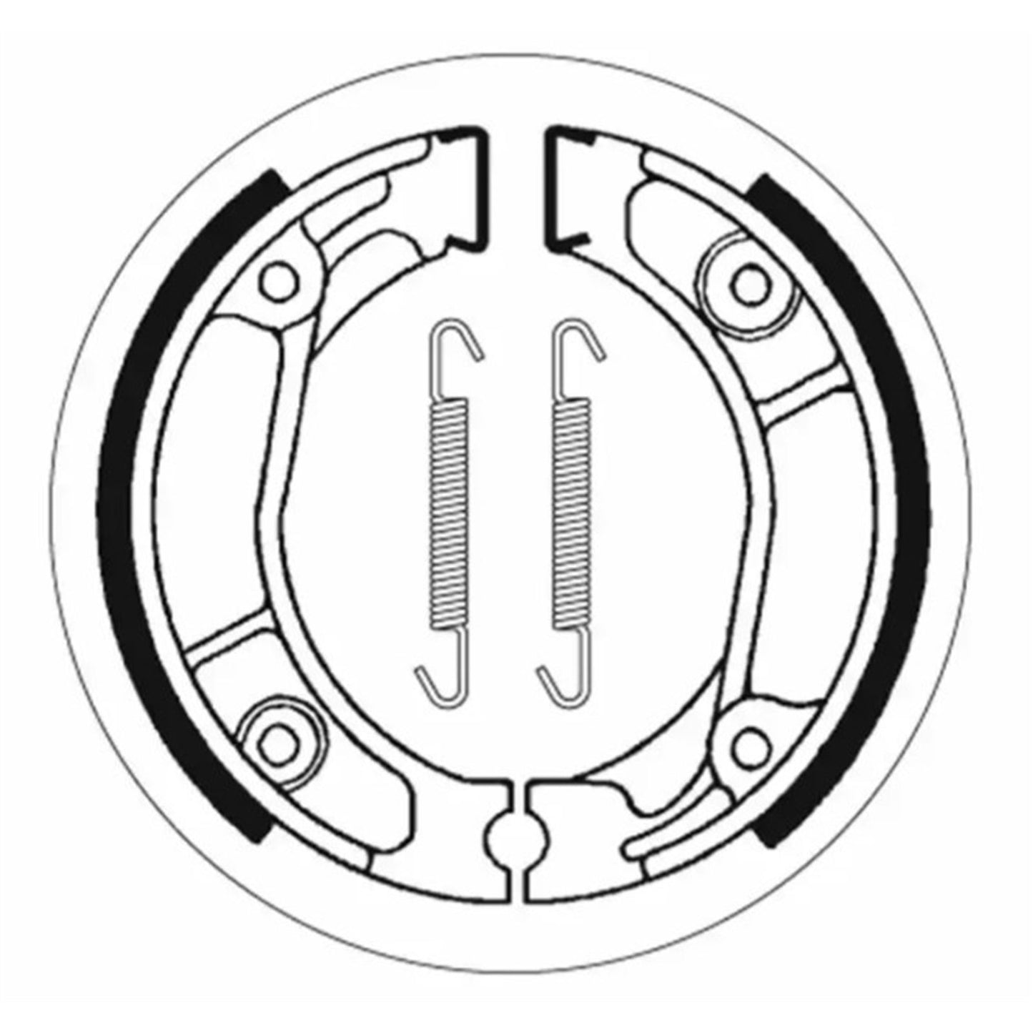 SBS Brake Shoes with Springs for Honda - Front/Rear [MPN: 2013]_1399729