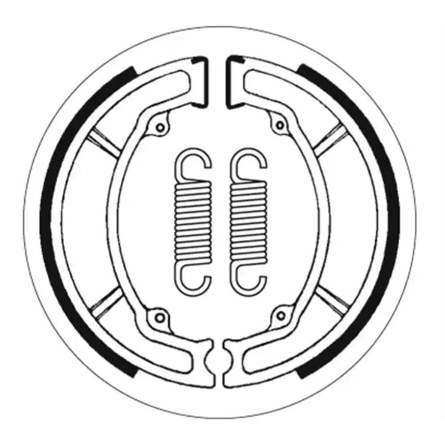 SBS Brake Shoes with Springs for Yamaha/ Peugeot [MPN: 2034]_1399731