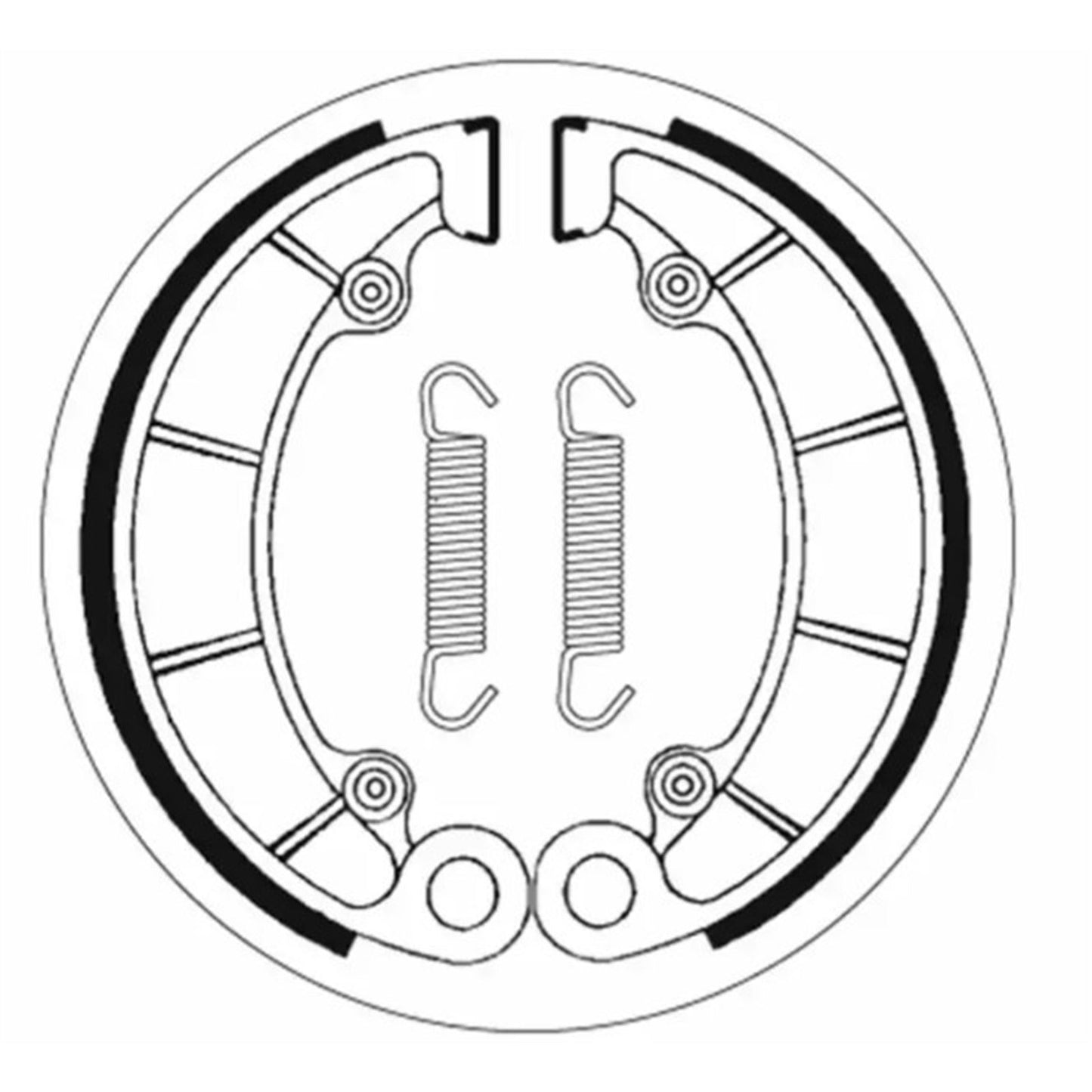SBS Brake Shoes with Springs for Honda TRX/VF/VP/VT [MPN: 2046]_1399732