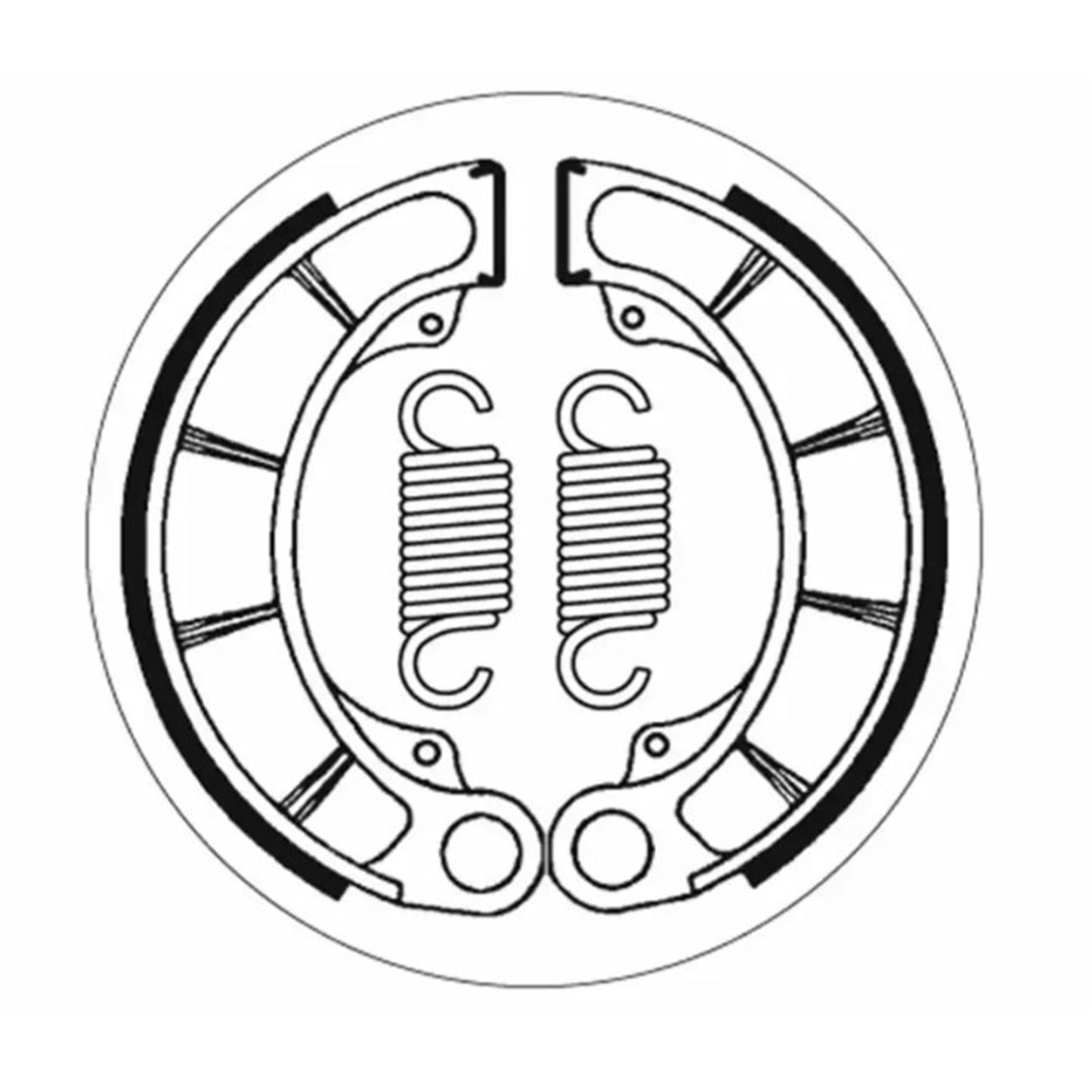 SBS Brake Shoes with Springs for Honda CB/CBX/CX/VF/VT - Rear [MPN: 2059]_1399825