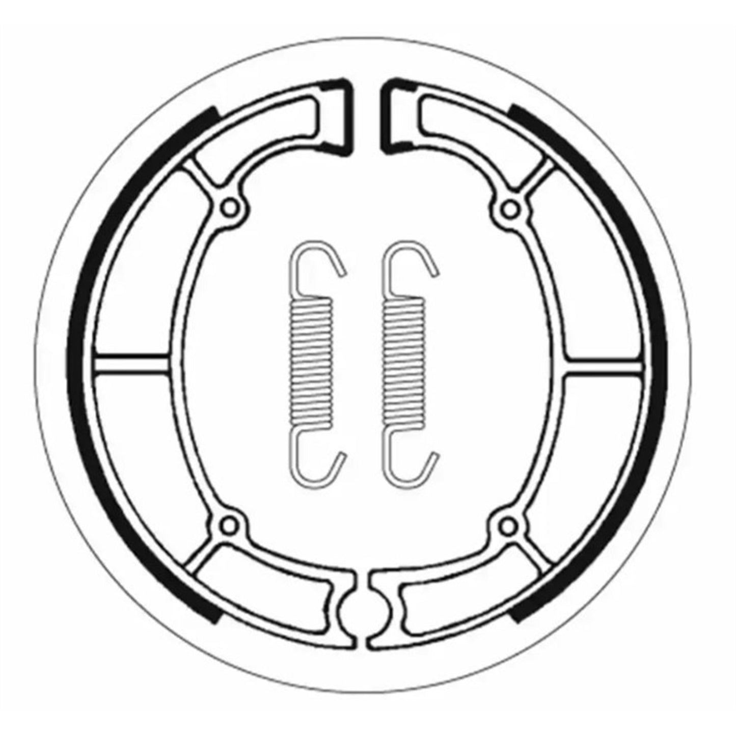 SBS Brake Shoes with Springs for Kawasaki EN/GT/KZ/VN/Z - Rear [MPN: 2060]_1399826