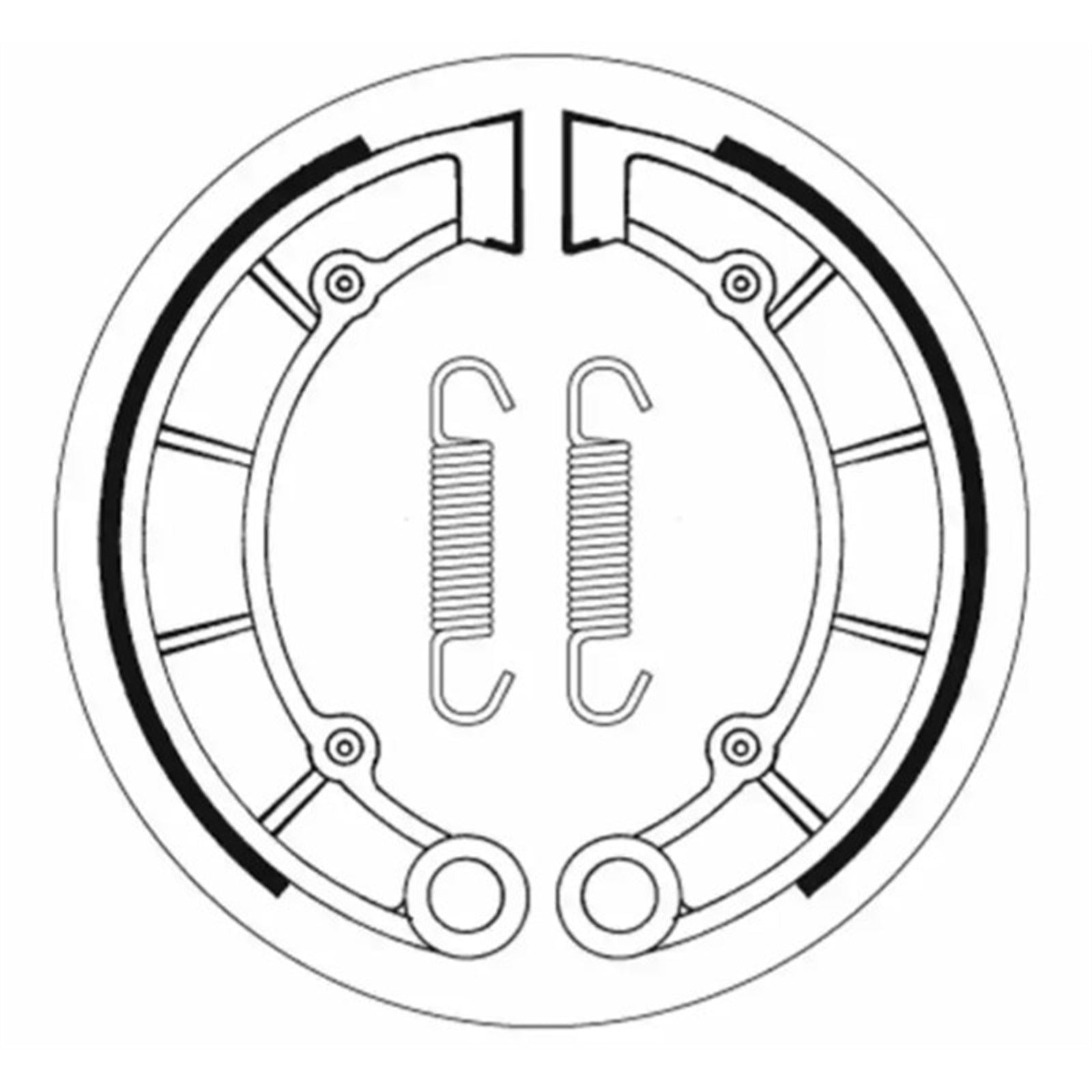 SBS Brake Shoes with Springs for Kawasaki KLF Bayou/Prairie - Rear [MPN: 2197]_1399829