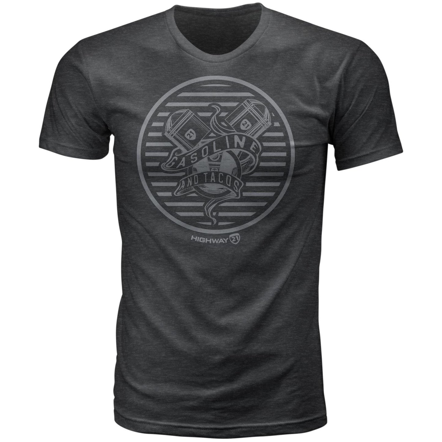 Highway 21 Gasoline Tee Charcoal Small 489-2000S_1479637