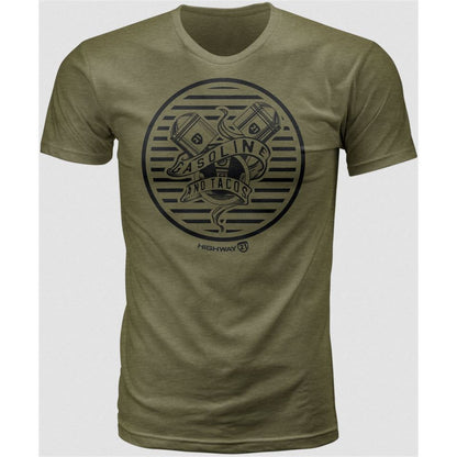 Highway 21 Gasoline Tee Military Green Small 489-2001S_883165