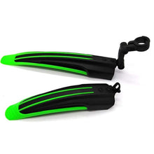 Bravovelo Adjustable Mountain Bike / eBike Fenders - Front/Rear - Green/Black B073VSQ1TN_731055