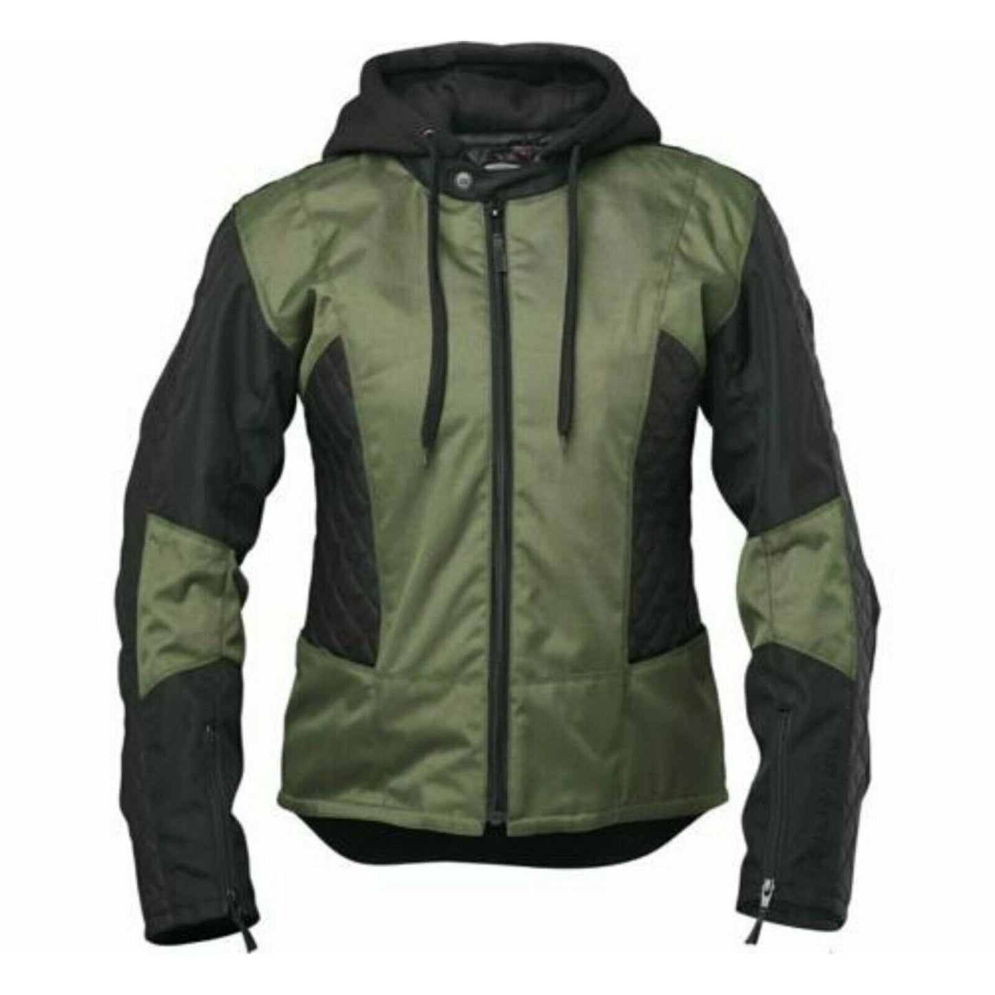 Speed And Strength WOMEN'S MINX LTHR/TXT JACKET OLIVE/BLACK 3XL OPEN BOX CLOSEOUT [MPN: 1101-1232-0357]_734637
