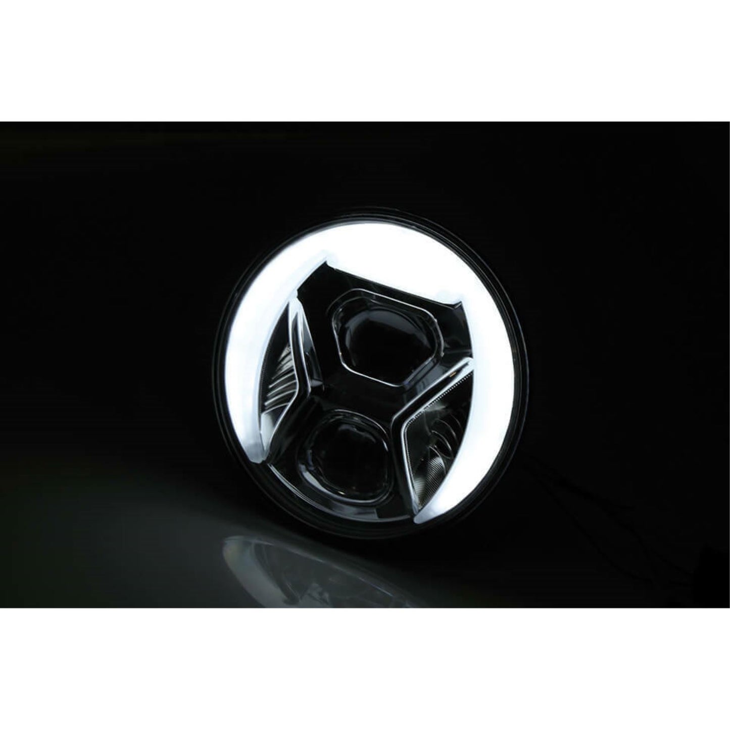 Highsider 7 LED Adaptive Headlight - Type 8 - Chrome OPEN BOX [MPN: 226-002]_1484776