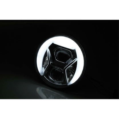 Highsider 7 LED Adaptive Headlight - Type 8 - Chrome OPEN BOX [MPN: 226-002]_1484776