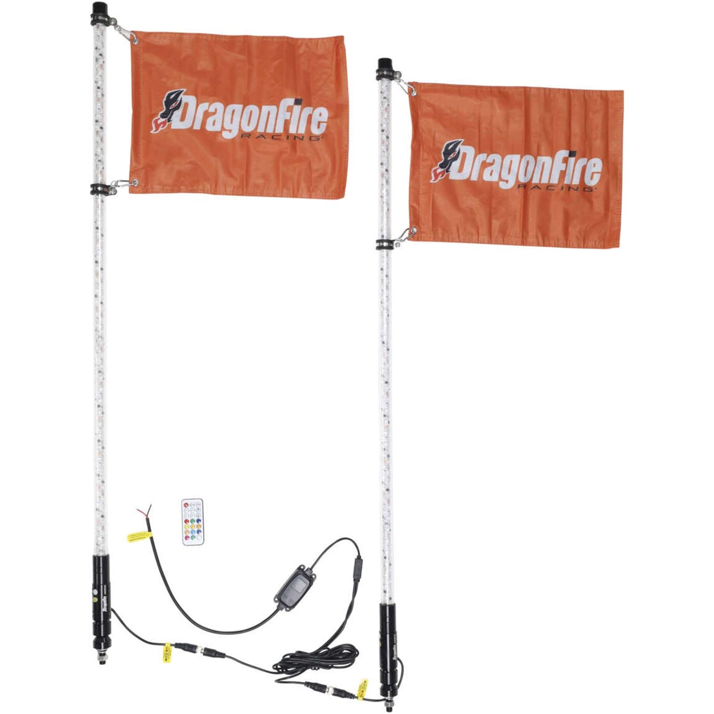 DragonFire Racing Spiral LED Lighted Whips - Clear - 4' - Pair 522804_1192416
