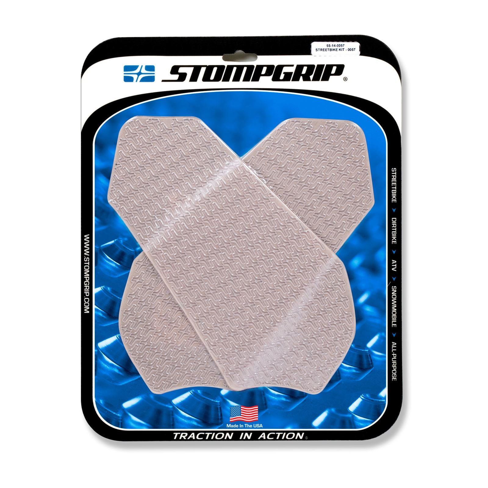 Stompgrip Traction Pad Tank Grips - Icon - Clear for GSX-R 600/750 [MPN: 55-14-0057C]_734840